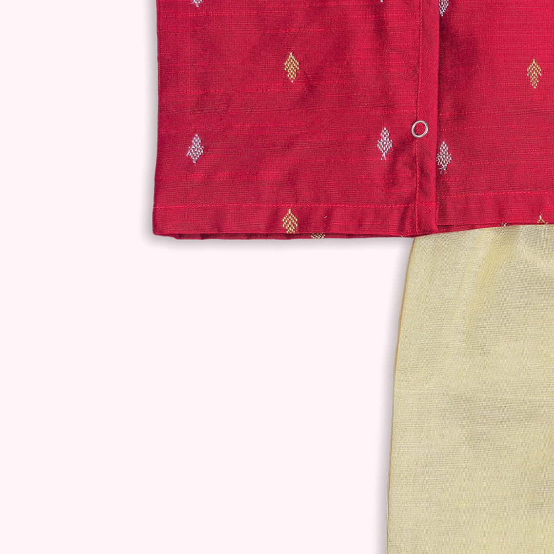 Riyan -  Red Jabla Set Minipattu