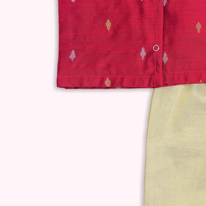 Riyan -  Red Jabla Set Minipattu