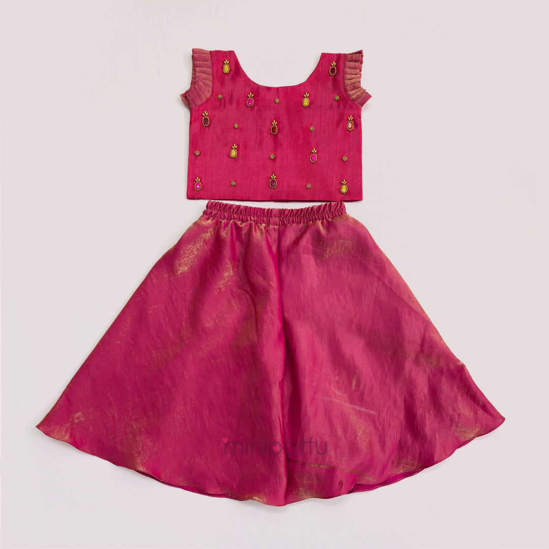 Pineapple - Coral Pink Designer Minipattu