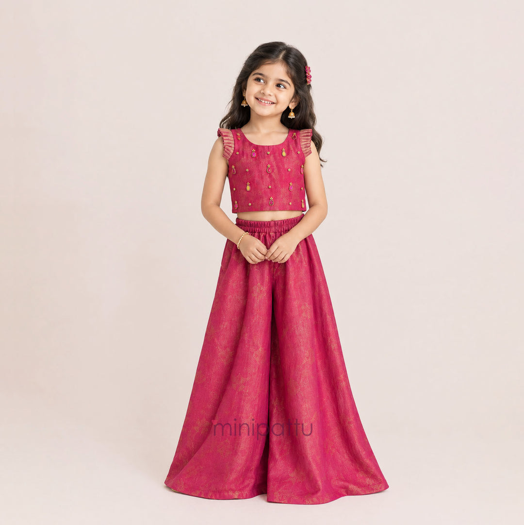 Pineapple - Coral Pink Designer Minipattu