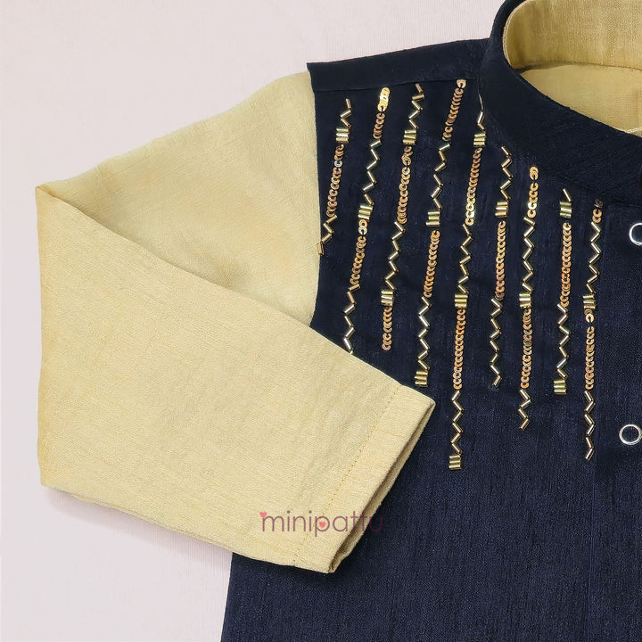 Tushar - Navy Blue Sherwani set