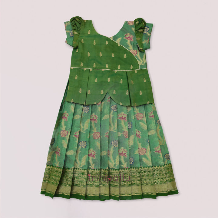 Sharvika - Green Pattu Pavadai Minipattu