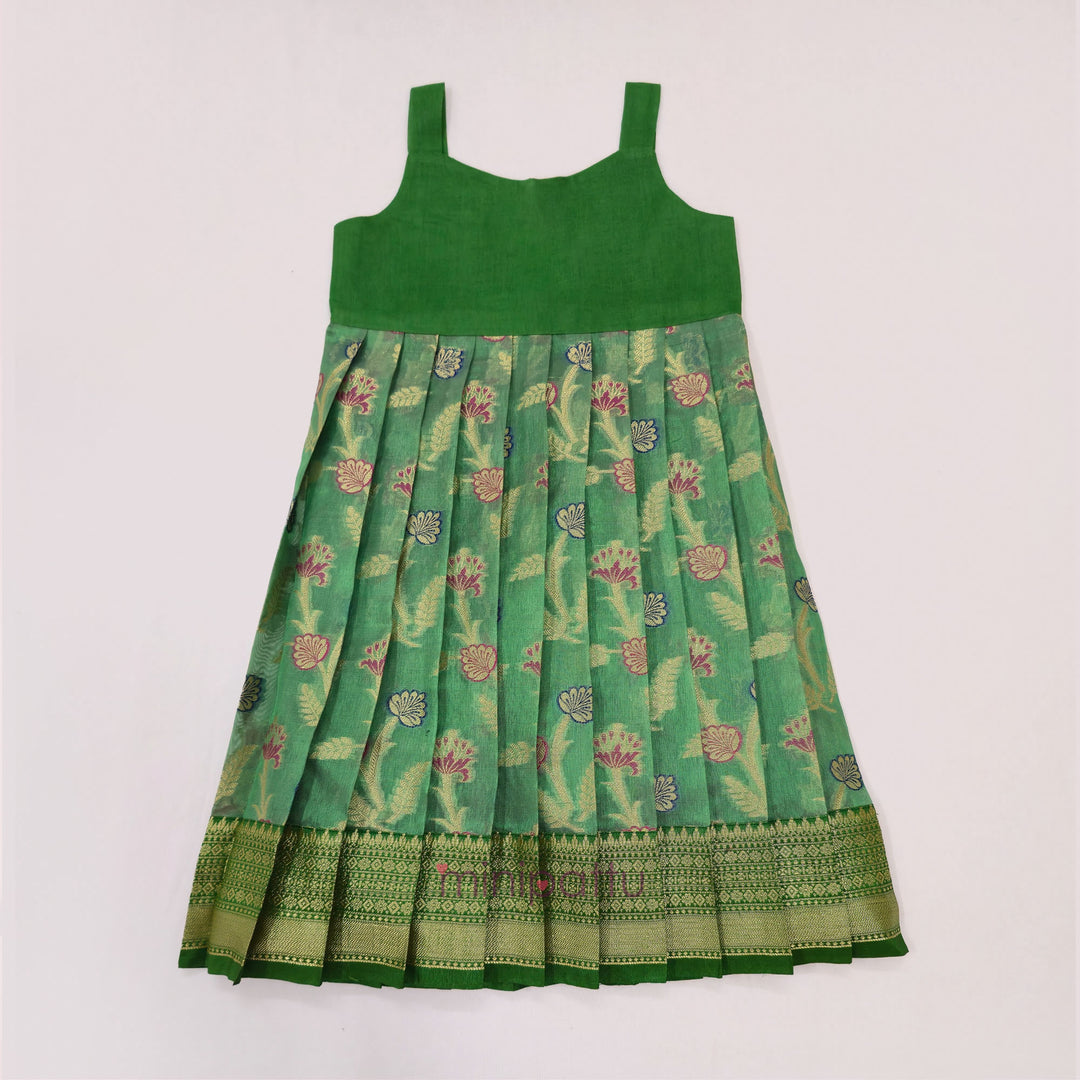 Sharvika - Green Pattu Pavadai Minipattu