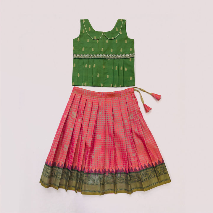 Madhuri - Green Designer Minipattu