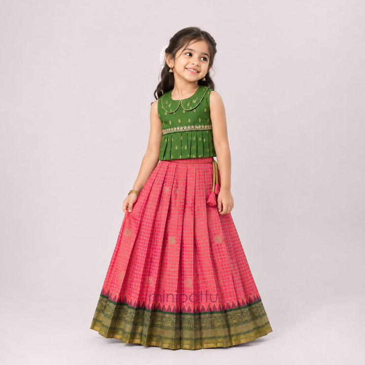 Madhuri - Green Designer Minipattu
