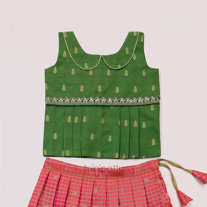 Madhuri - Green Designer Minipattu
