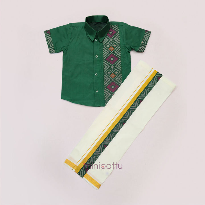 Harsh - Green Shirt & Vesti Set