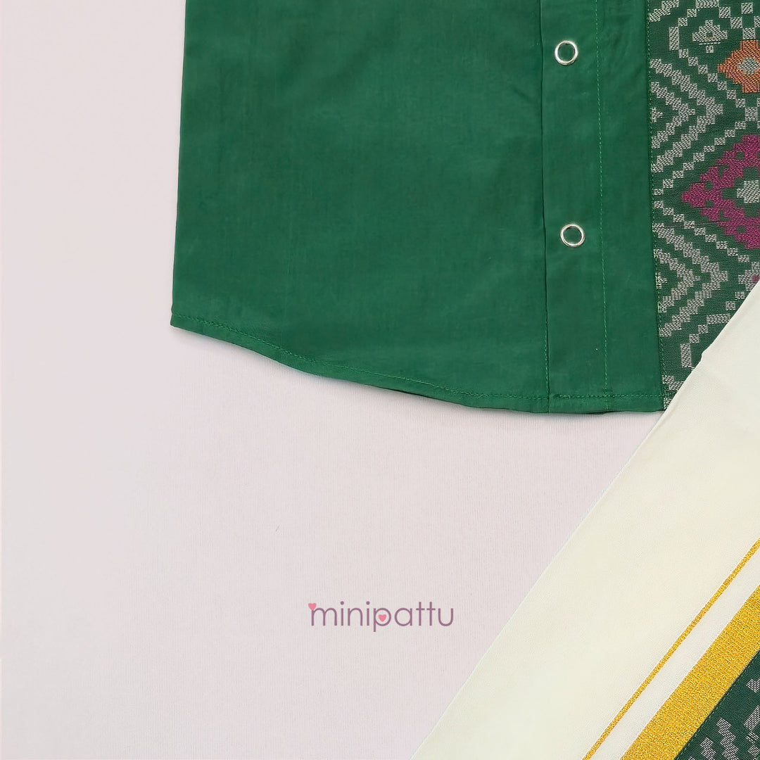 Harsh - Green Shirt & Vesti Set