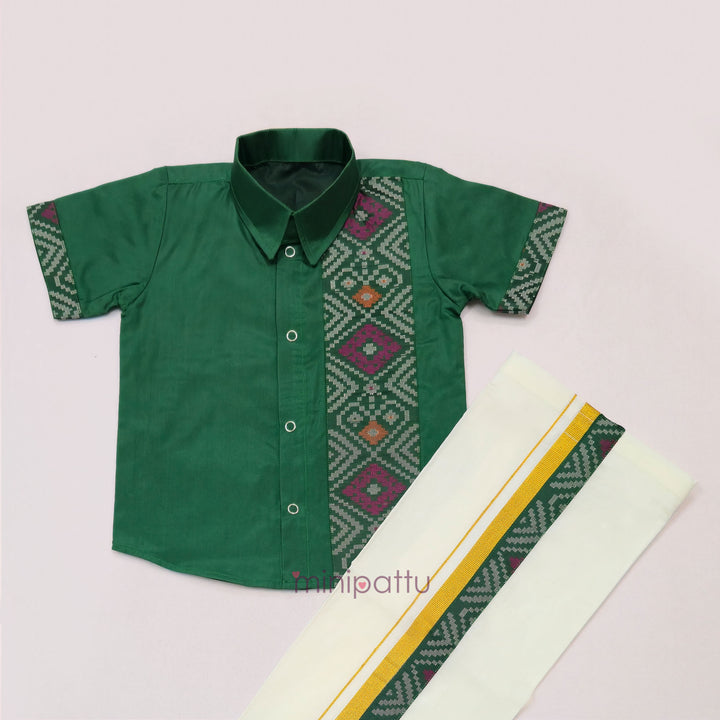 Harsh - Green Shirt & Vesti Set