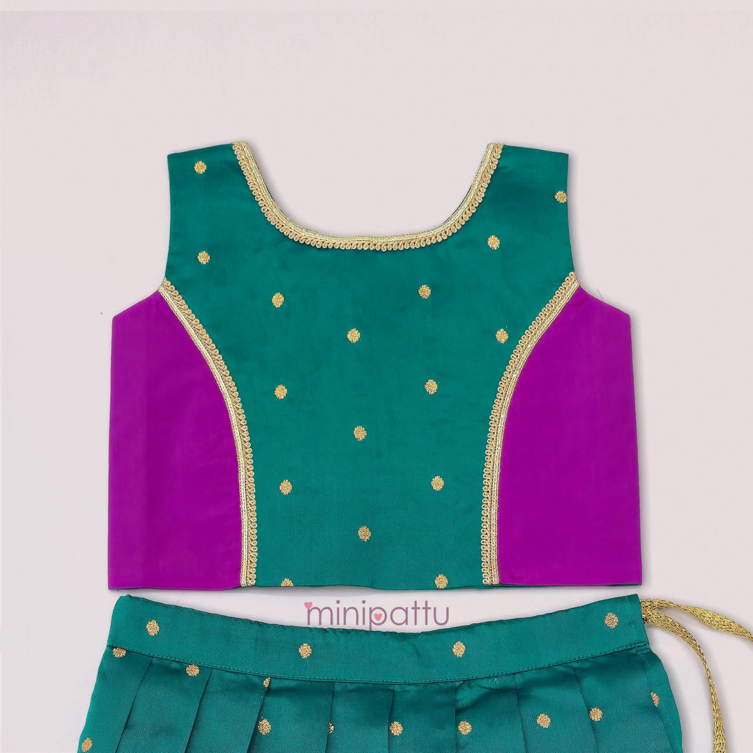 Luna - Teal Magenta Minipattu