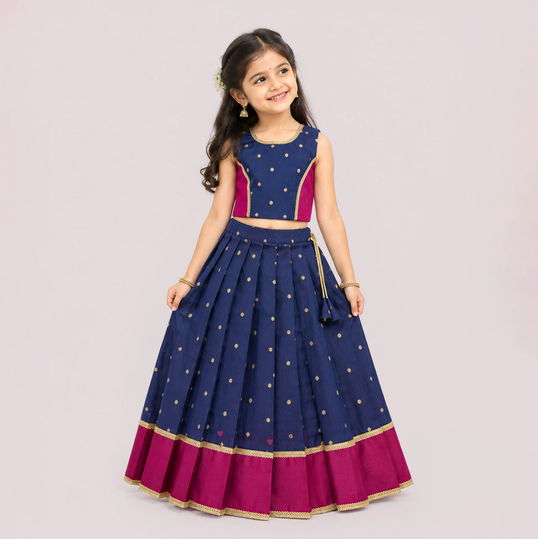 Luna - Blue Burgundy Minipattu