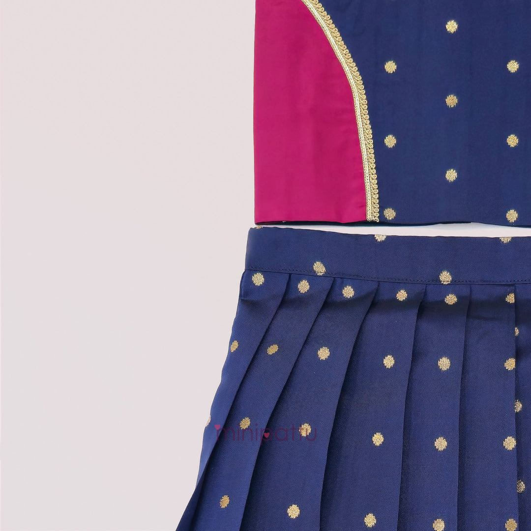 Luna - Blue Burgundy Minipattu