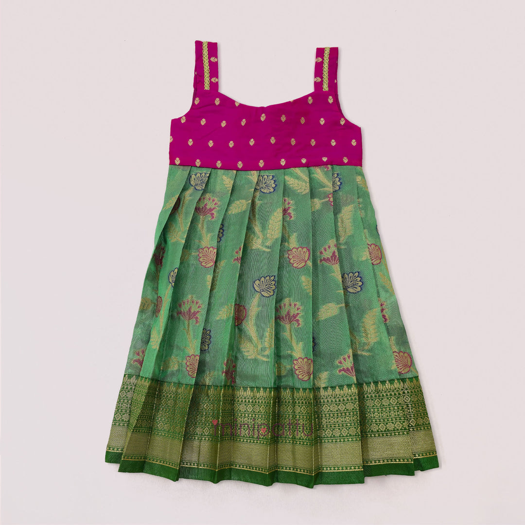Lily - Pink Green Minipattu