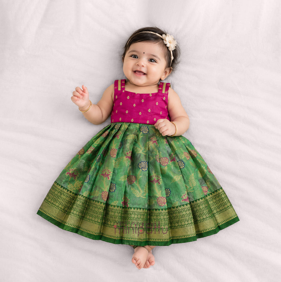 Lily - Pink Green Minipattu