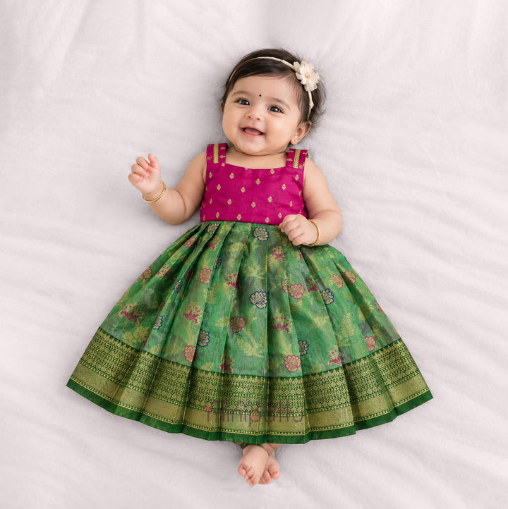 Lily - Pink Green Minipattu