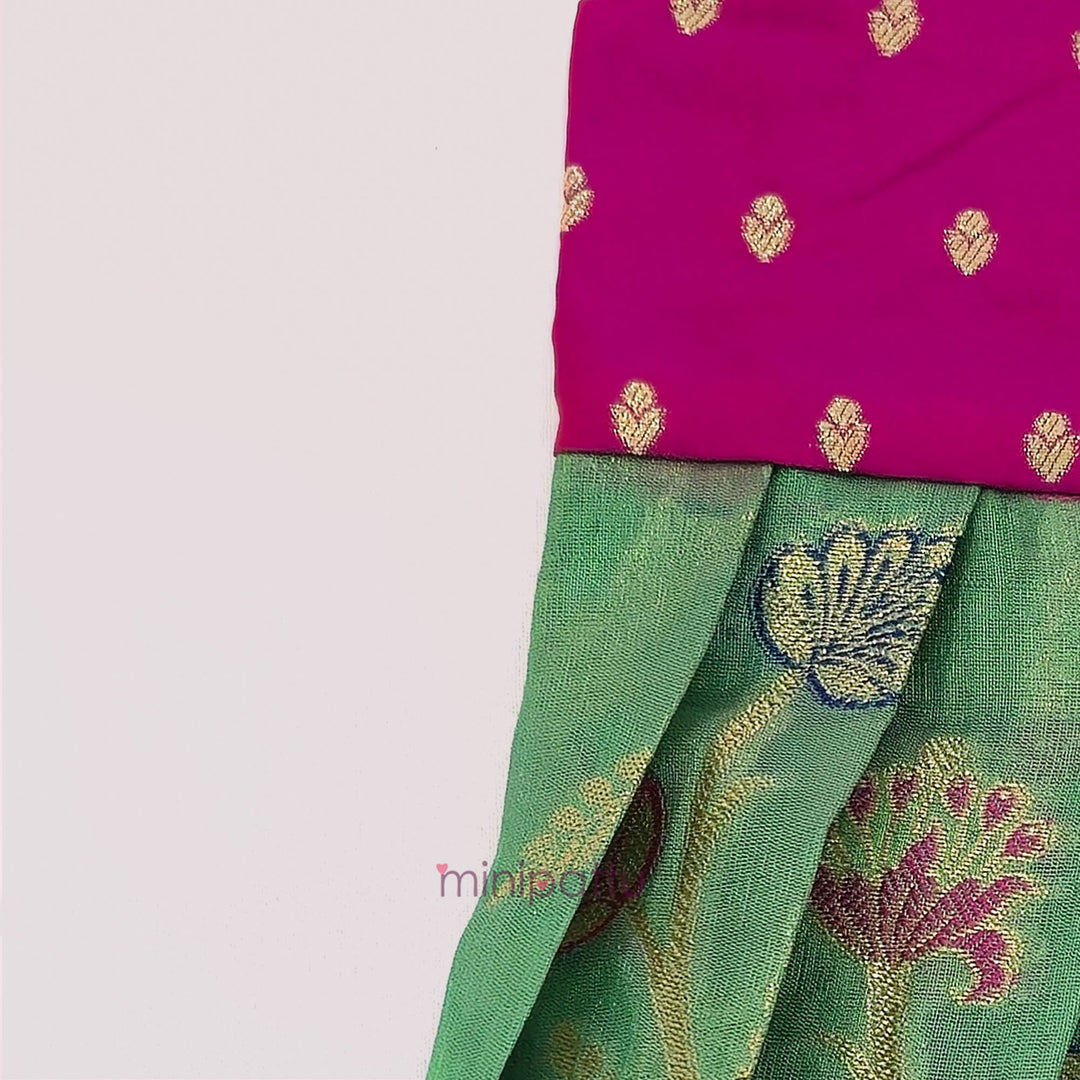 Lily - Pink Green Minipattu