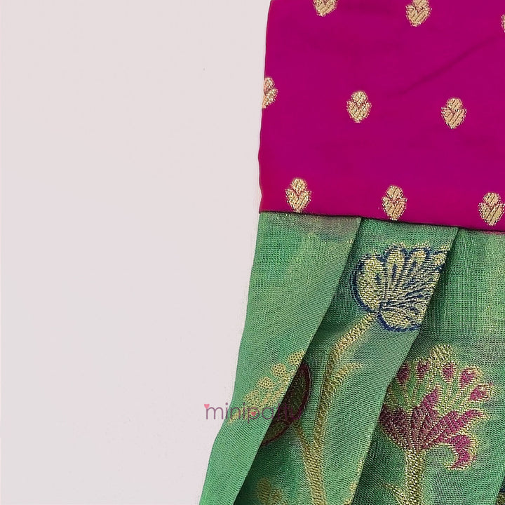 Lily - Pink Green Minipattu