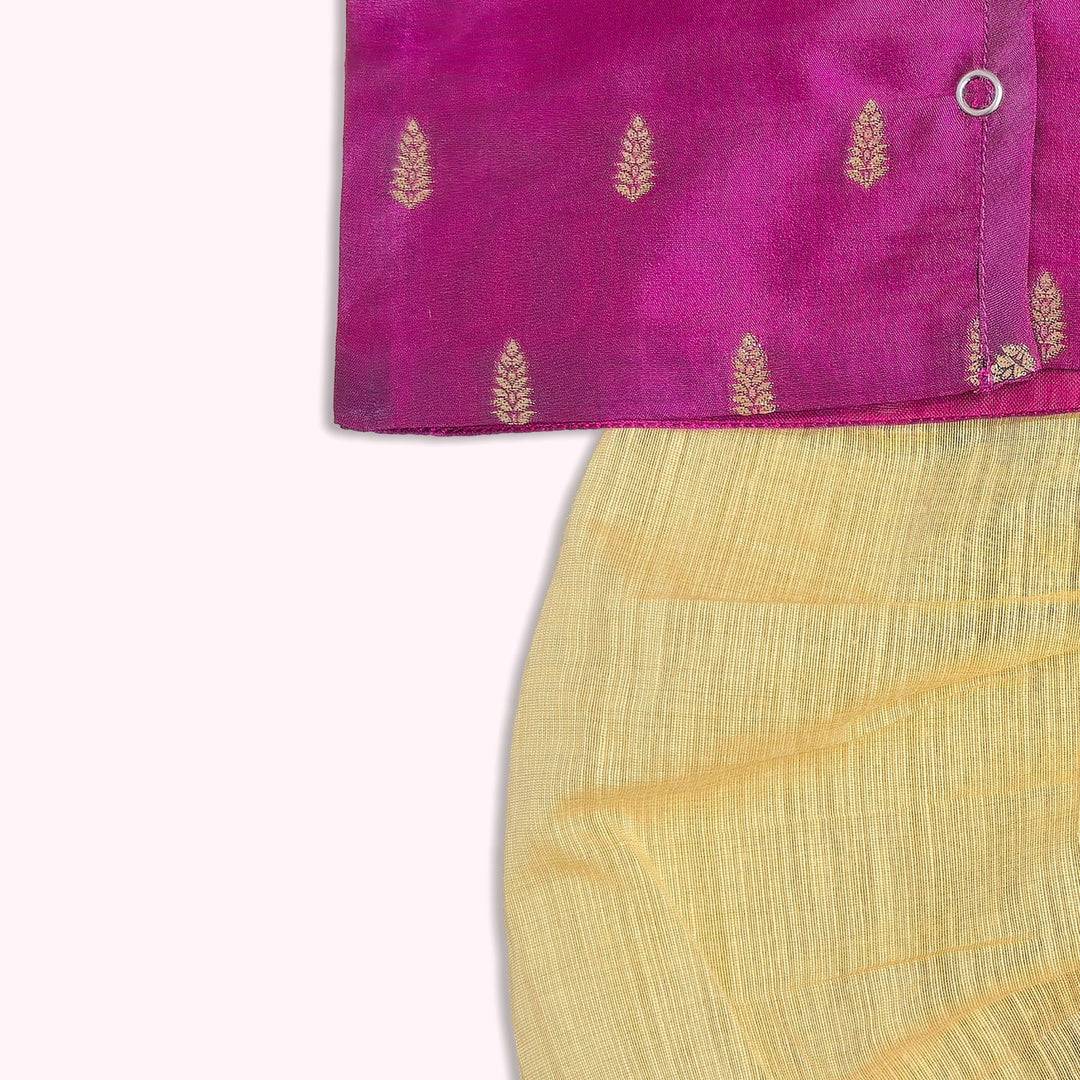 Riyan -  Magenta Jabla Set Minipattu