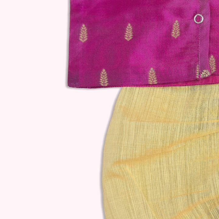 Riyan -  Magenta Jabla Set Minipattu