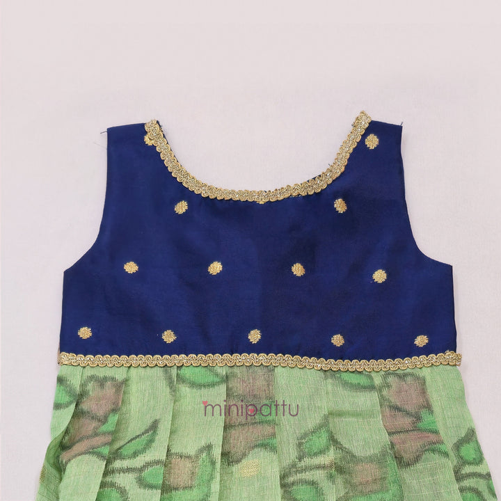 Rishi - Navy Blue Green Minipattu