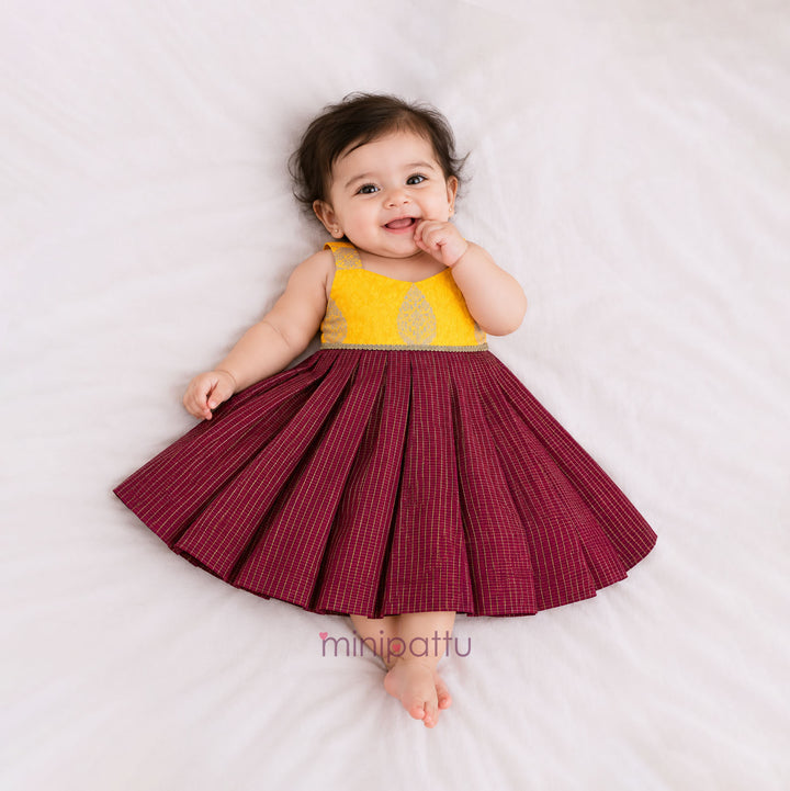 Sana - Yellow Burgundy Minipattu