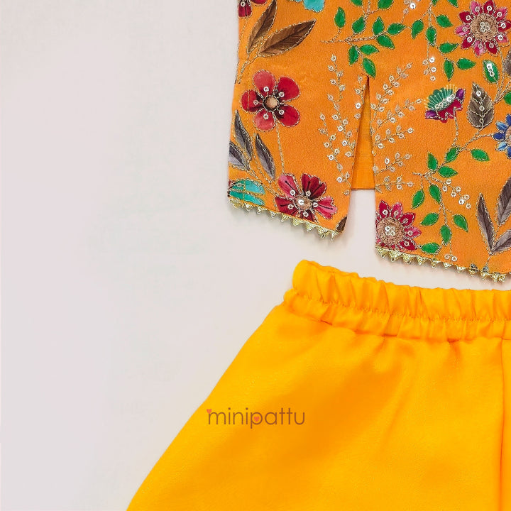 Sakshi - Yellow Designer Minipattu