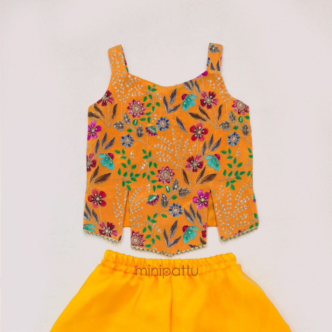 Sakshi - Yellow Designer Minipattu