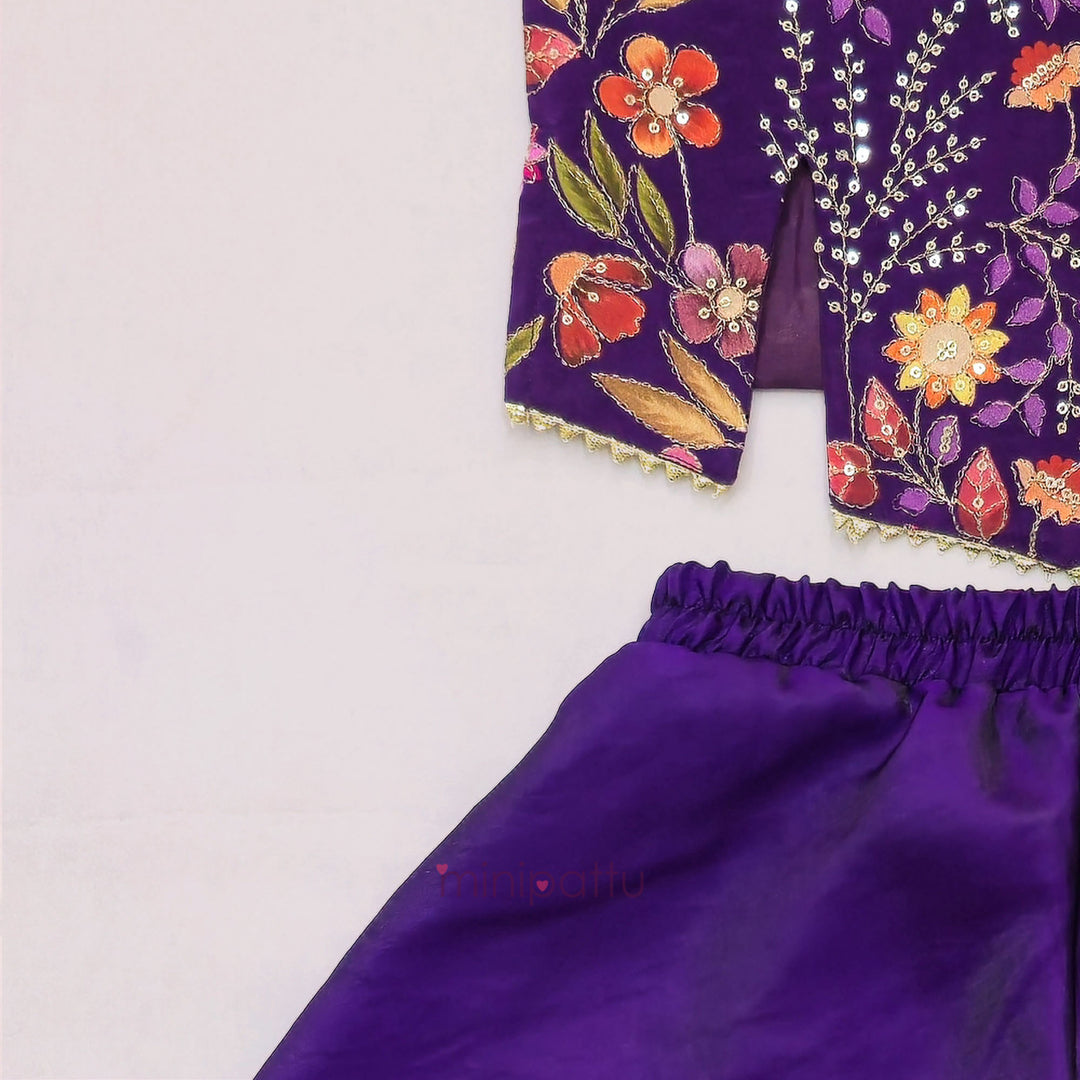 Sakshi - Violet Designer Minipattu