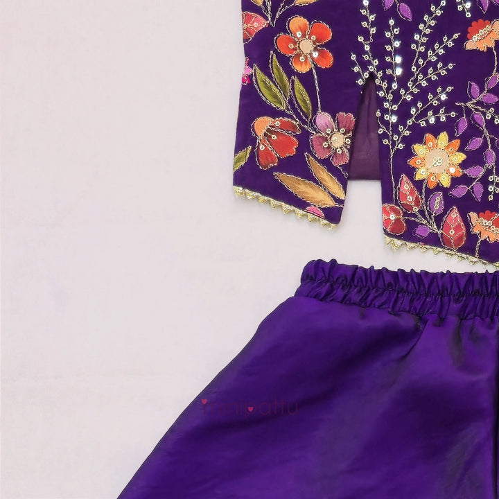 Sakshi - Violet Designer Minipattu