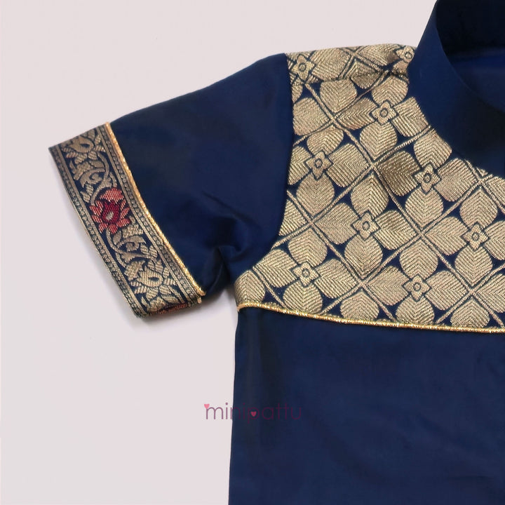 Karan - Blue Shirt & Vesti Set