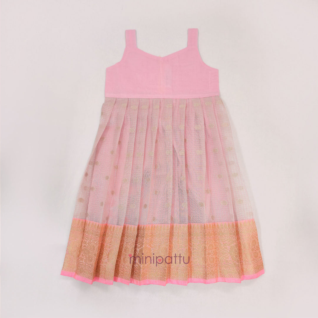 Deepali - Green Pink Pattu Pavadai Minipattu