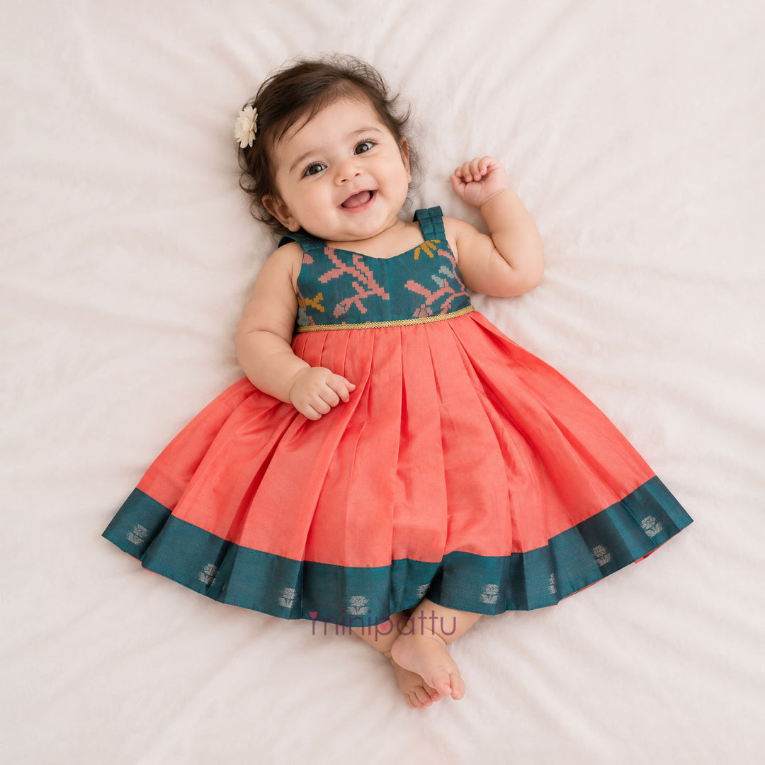 Poornima - Teal Peach Minipattu