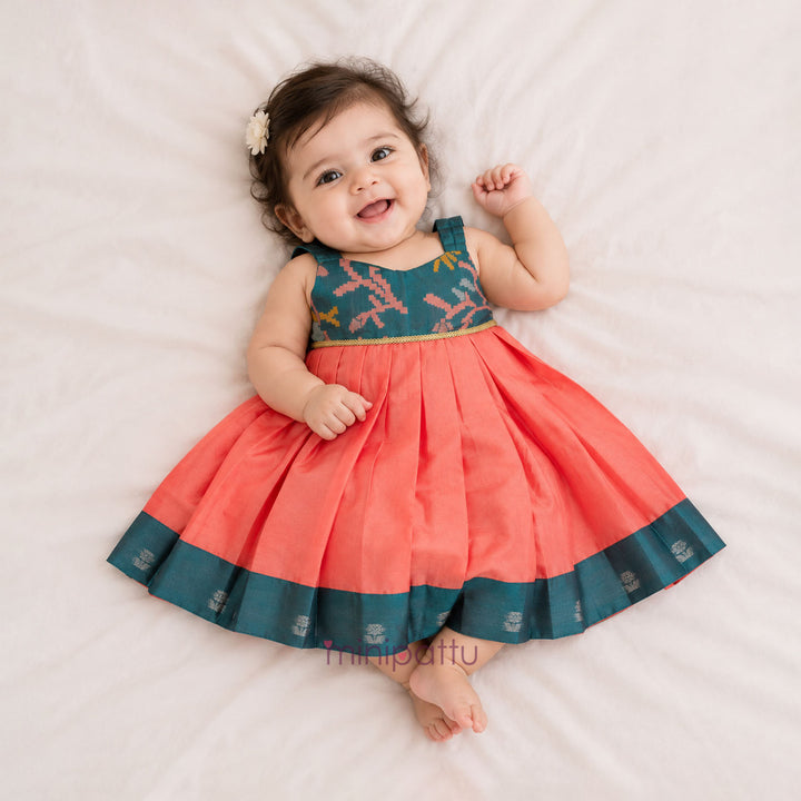 Poornima - Teal Peach Minipattu