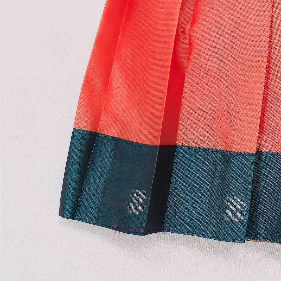 Poornima - Teal Peach Minipattu
