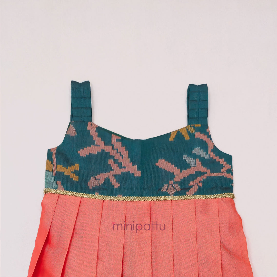 Poornima - Teal Peach Minipattu