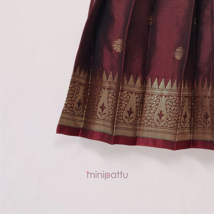 Trishika - Teal Burgundy Minipattu