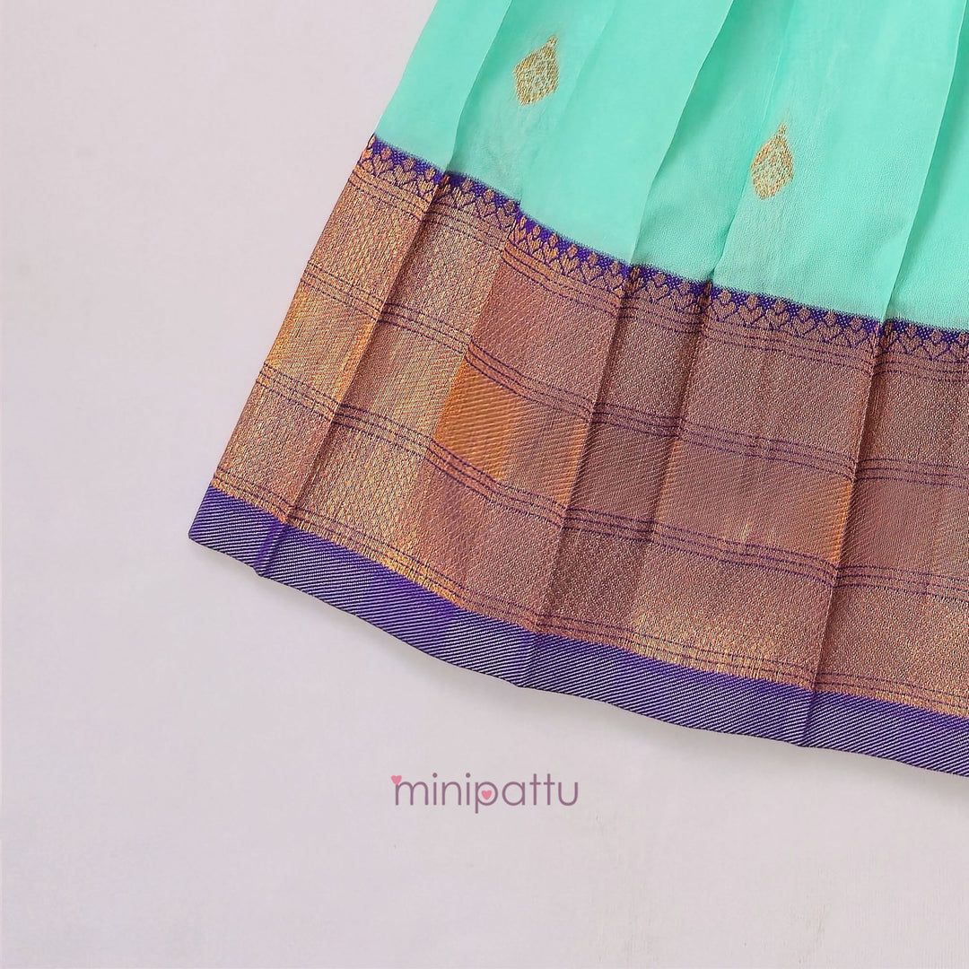 Chaitali - Violet Blue Pattu Pavadai Minipattu