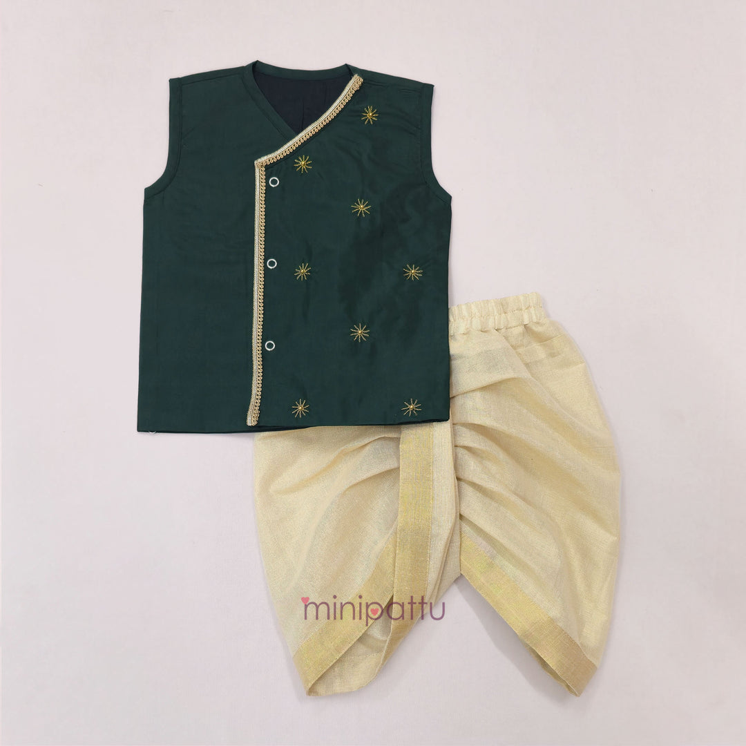 Rihabh - Green Jabla Set Minipattu