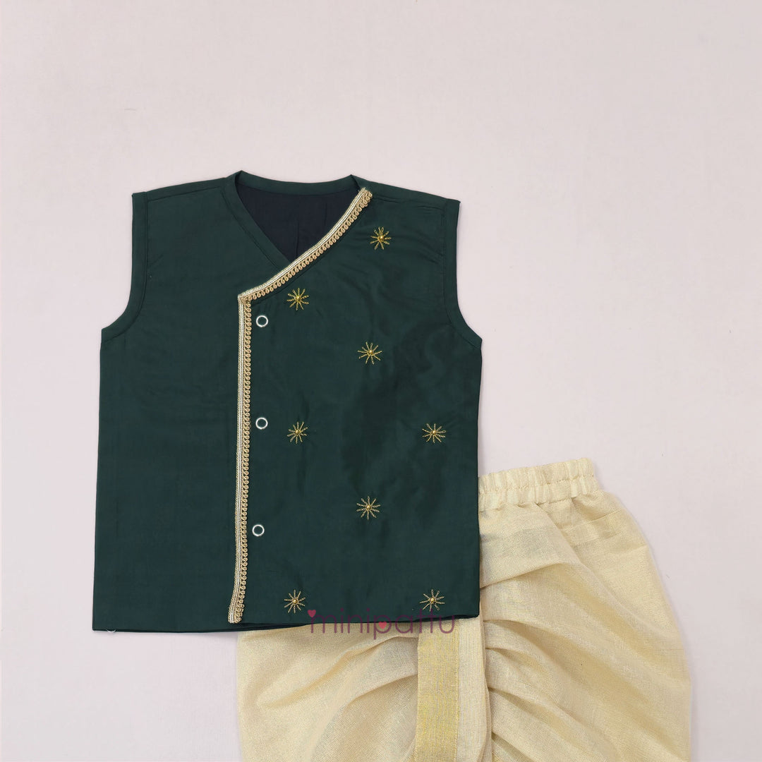 Rihabh - Green Jabla Set Minipattu