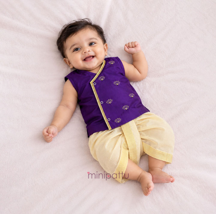 Rihabh - Violet Jabla Set Minipattu