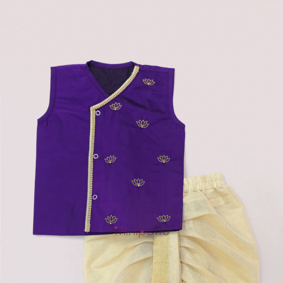 Rihabh - Violet Jabla Set Minipattu