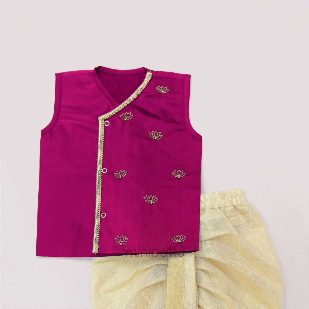 Rihabh - Pink Jabla Set Minipattu