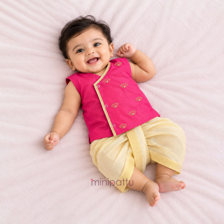 Rihabh - Pink Jabla Set Minipattu