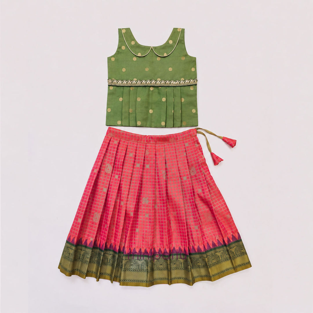 Madhuri - Green Designer Minipattu