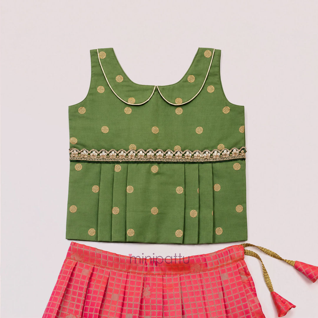 Madhuri - Green Designer Minipattu