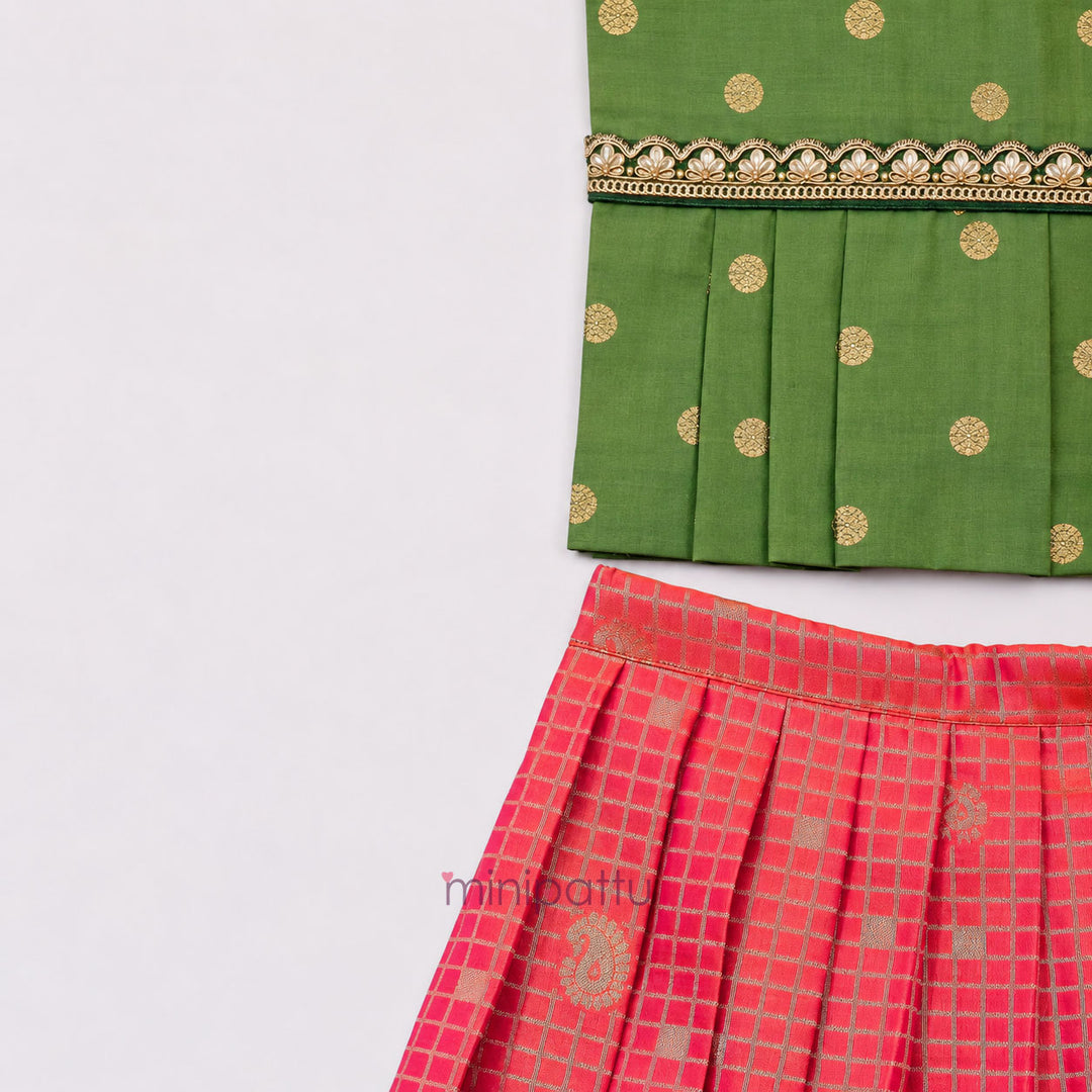 Madhuri - Green Designer Minipattu