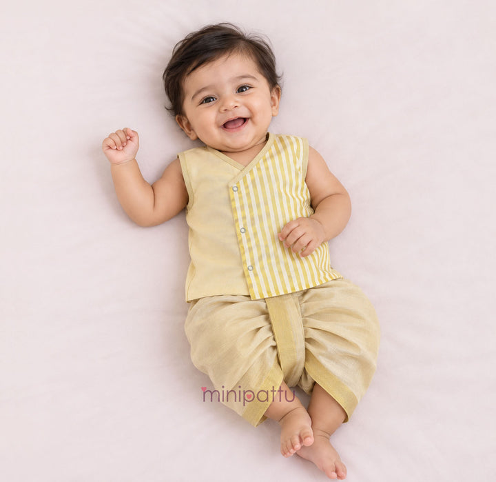 Iniyan - Tissue Stripes Jabla Set Minipattu