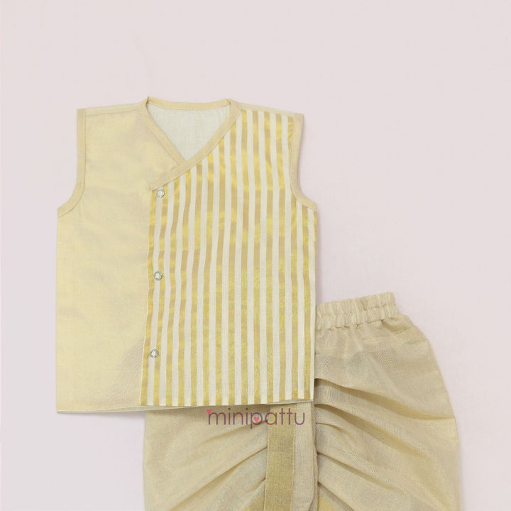 Iniyan - Tissue Stripes Jabla Set Minipattu