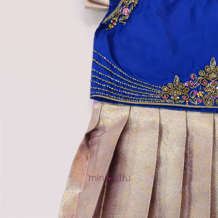 Tanushri - Blue Pattu Pavadai Minipattu