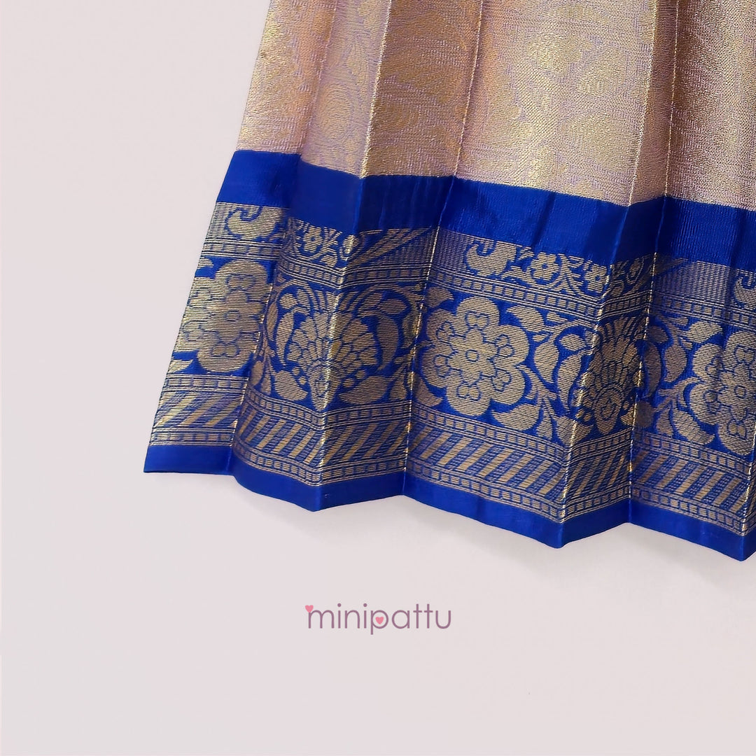 Tanushri - Blue Pattu Pavadai Minipattu